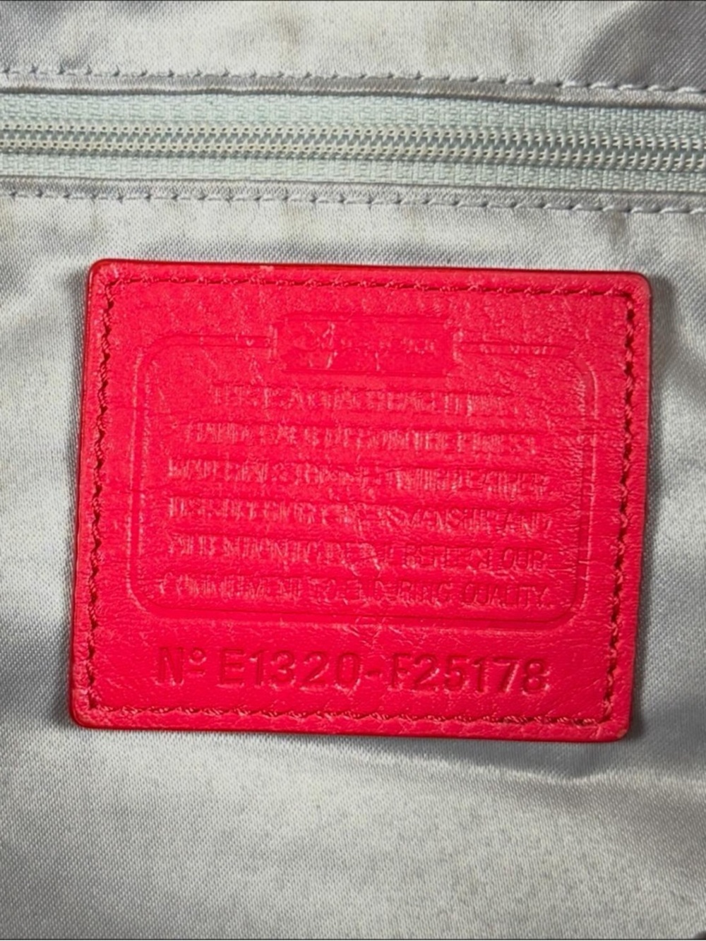 Coach Ocelot Animal Print Carrie Tote Shoulder Bag Red Leather Trim Zip Closure - Picture 8 of 14